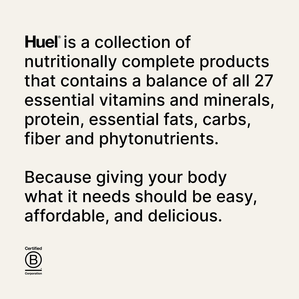 Huel Black Edition balance bottle pour showing clean dairy-free nutrition on the go.