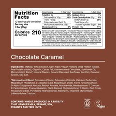 Huel Complete Nutrition Bar chocolate caramel bar unwrapped, convenient on-the-go energy.