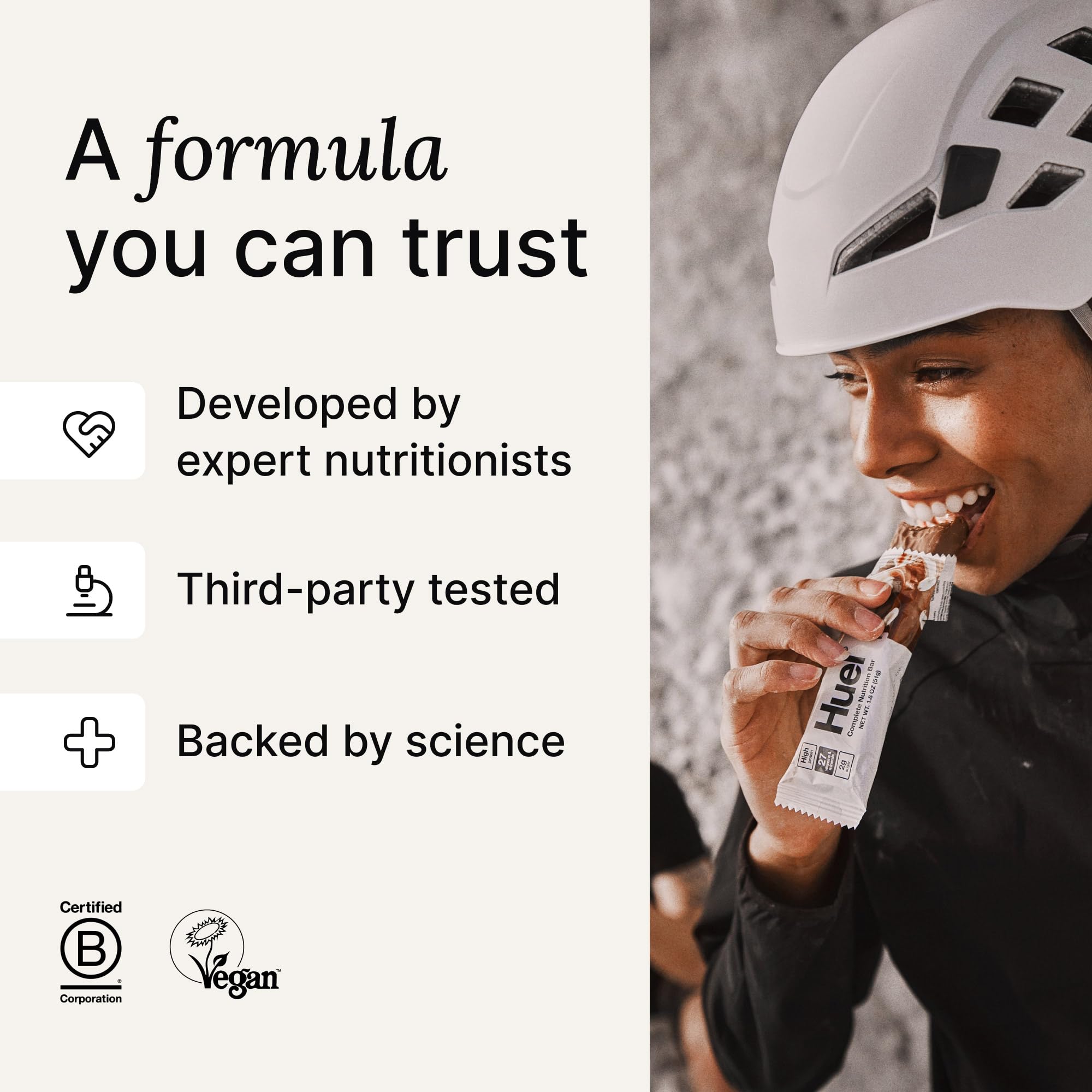 Huel Complete Nutrition bar in gym bag ready for post-workout fuel