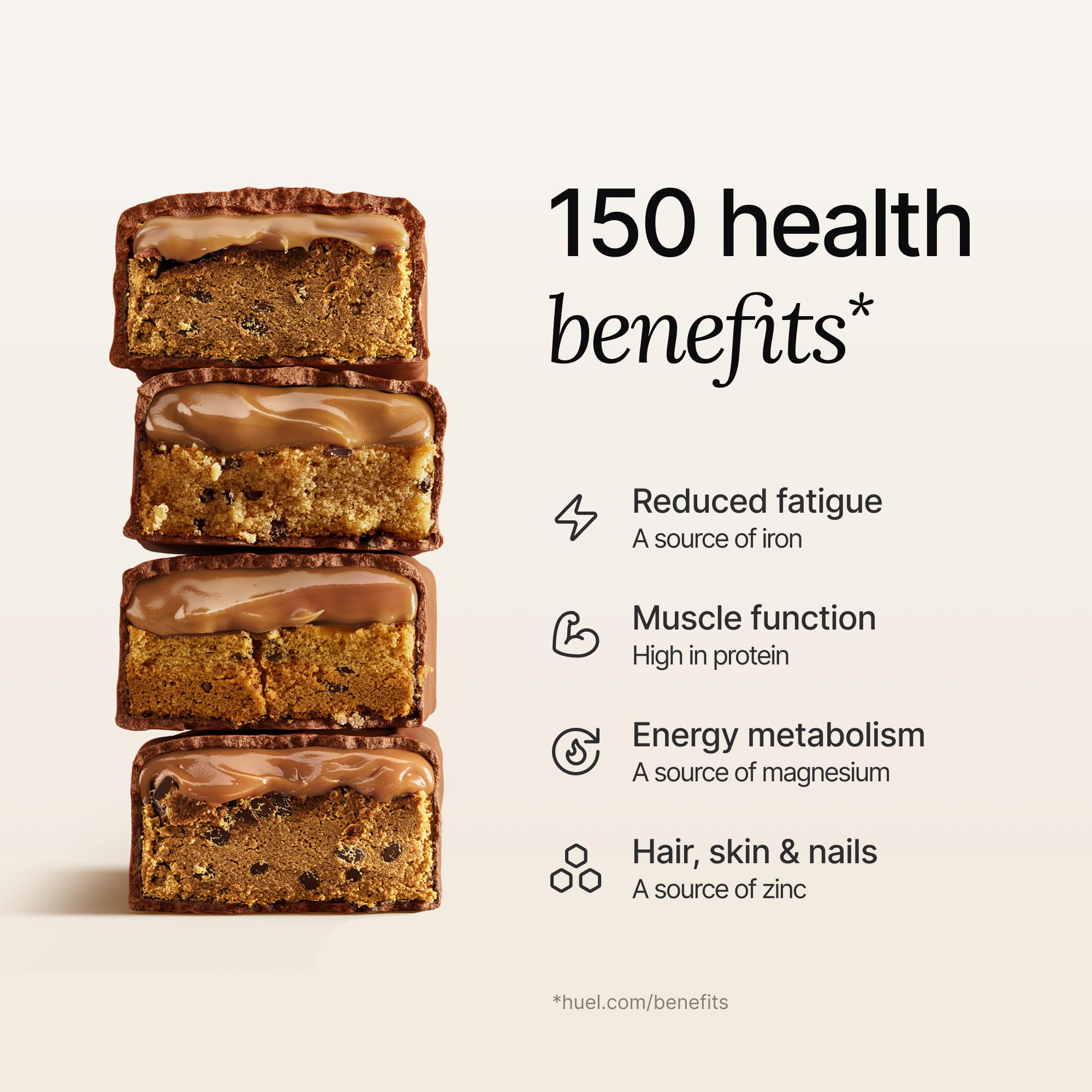 Huel cookie dough bar unwrap-and-serve scene perfect for quick hunger relief.
