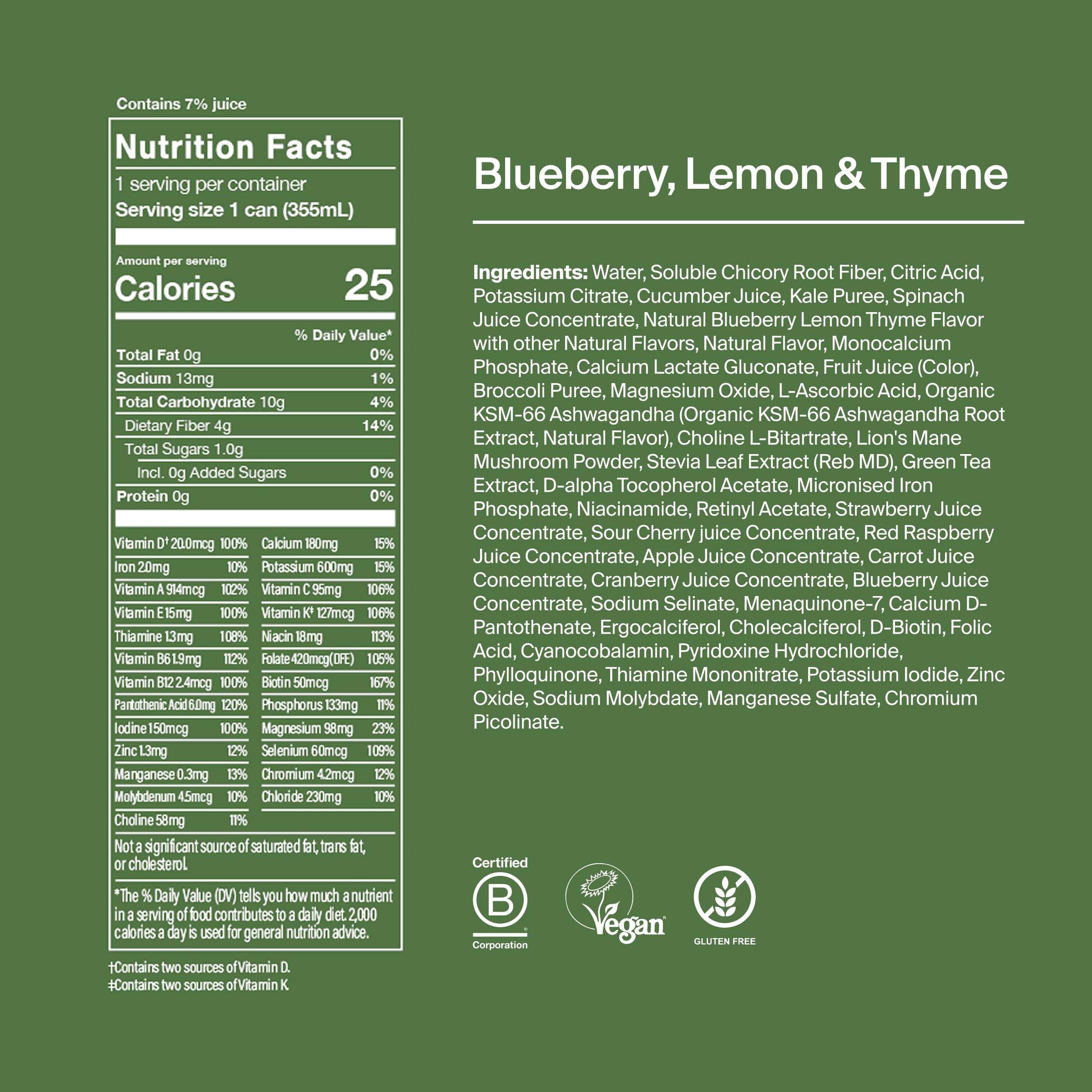 Illustration of Huel Daily Greens five-blend formulation