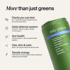 Huel Daily Greens being poured into a glass for a refreshing drink