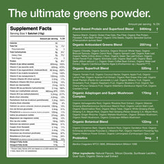 Huel Daily Greens being poured into water for a refreshing morning drink
