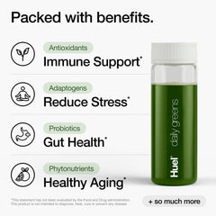Huel Daily Greens Organic Super Greens blend shown for everyday wellness