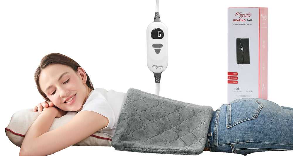 Hugcubs heating pad full body coverage shows broad warmth for back and torso use