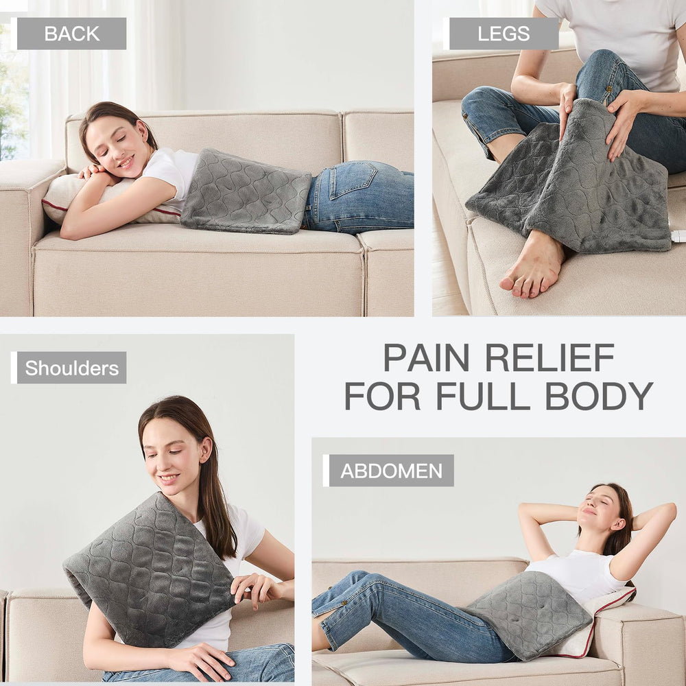 Hugcubs heating pad used overnight for continuous relaxation