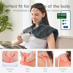 Hugcubs large heating pad targets back pain with expansive coverage.