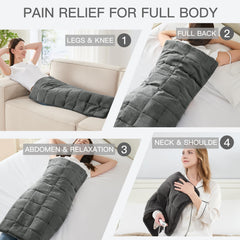 Hugcubs weighted heating pad XL 17x33 temperature display for easy customization.