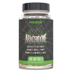 Huge Supplements Arachidone bottle pour supports lean muscle goals.
