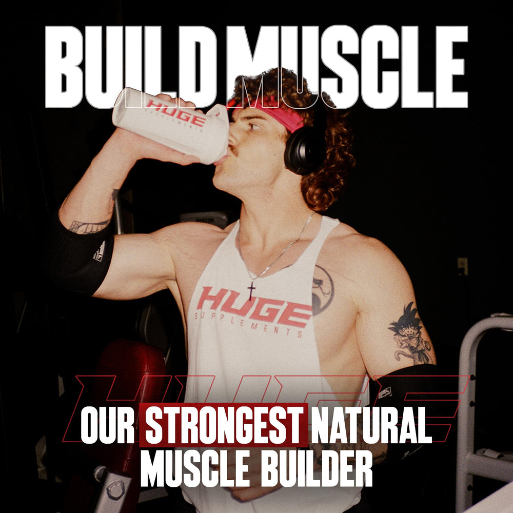Huge Supplements Ecdysterone capsules highlight a 1000mg dose for natural muscle support.