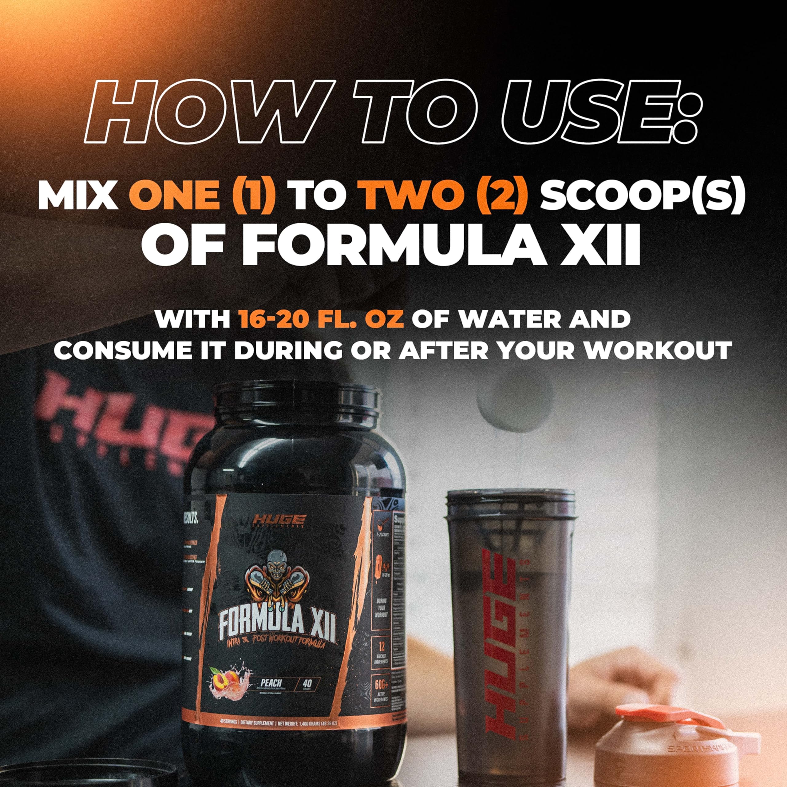 Huge Supplements Formula XII electrolyte blend scene promotes hydration and cramp prevention.