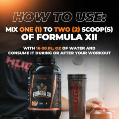 Huge Supplements Formula XII electrolyte blend scene promotes hydration and cramp prevention.