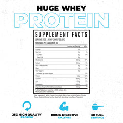 Huge Whey digestive enzymes image suggests easy digestion and absorption