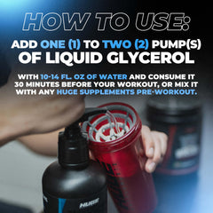 Huge Supplements Liquid Glycerol helps hydration inside muscles for performance.