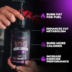 Huge Supplements Liquid L-Carnitine 3000 bottle front shows premium packaging.