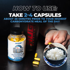 Huge Supplements Utilize meal prep scene with high-carb meal pairing
