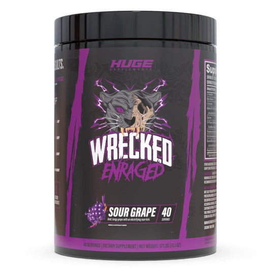 Huge Supplements Wrecked Enraged bottle front for extreme energy