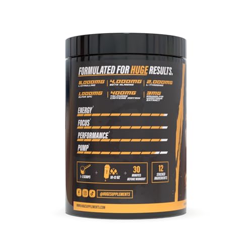 Huge Supplements Wrecked Enraged scoop ready for fast pre-workout mixing.