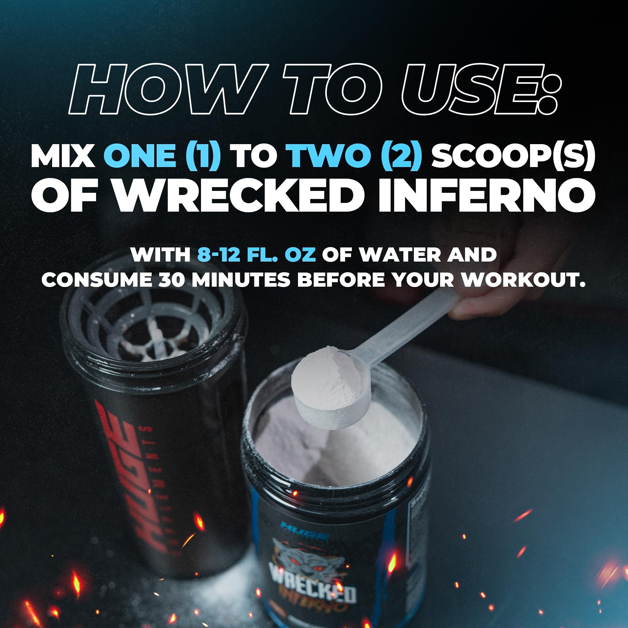 Huge Supplements Wrecked Inferno Orange Pineapple flavor supports intense workouts