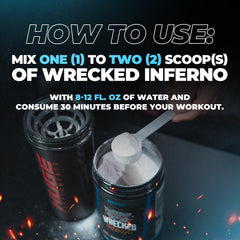 Huge Supplements Wrecked Inferno Orange Pineapple flavor supports intense workouts