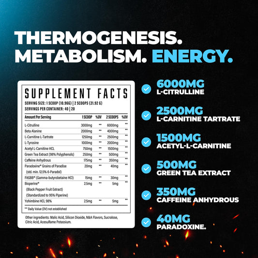 Huge Supplements Wrecked Inferno back label shows transparent ingredient dosage