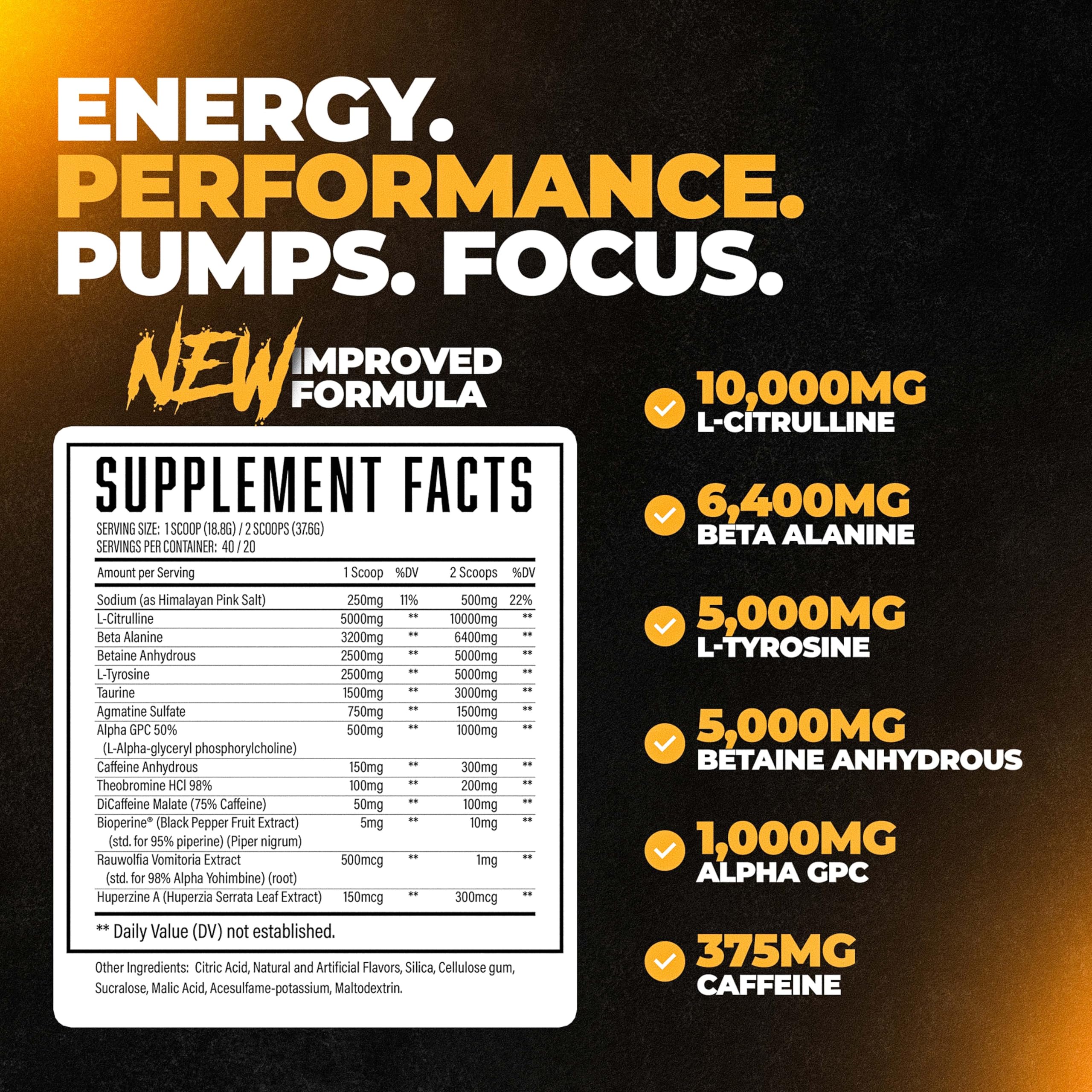 Huge Supplements Wrecked powder-dispense highlights potent formula for enhanced focus and performance.