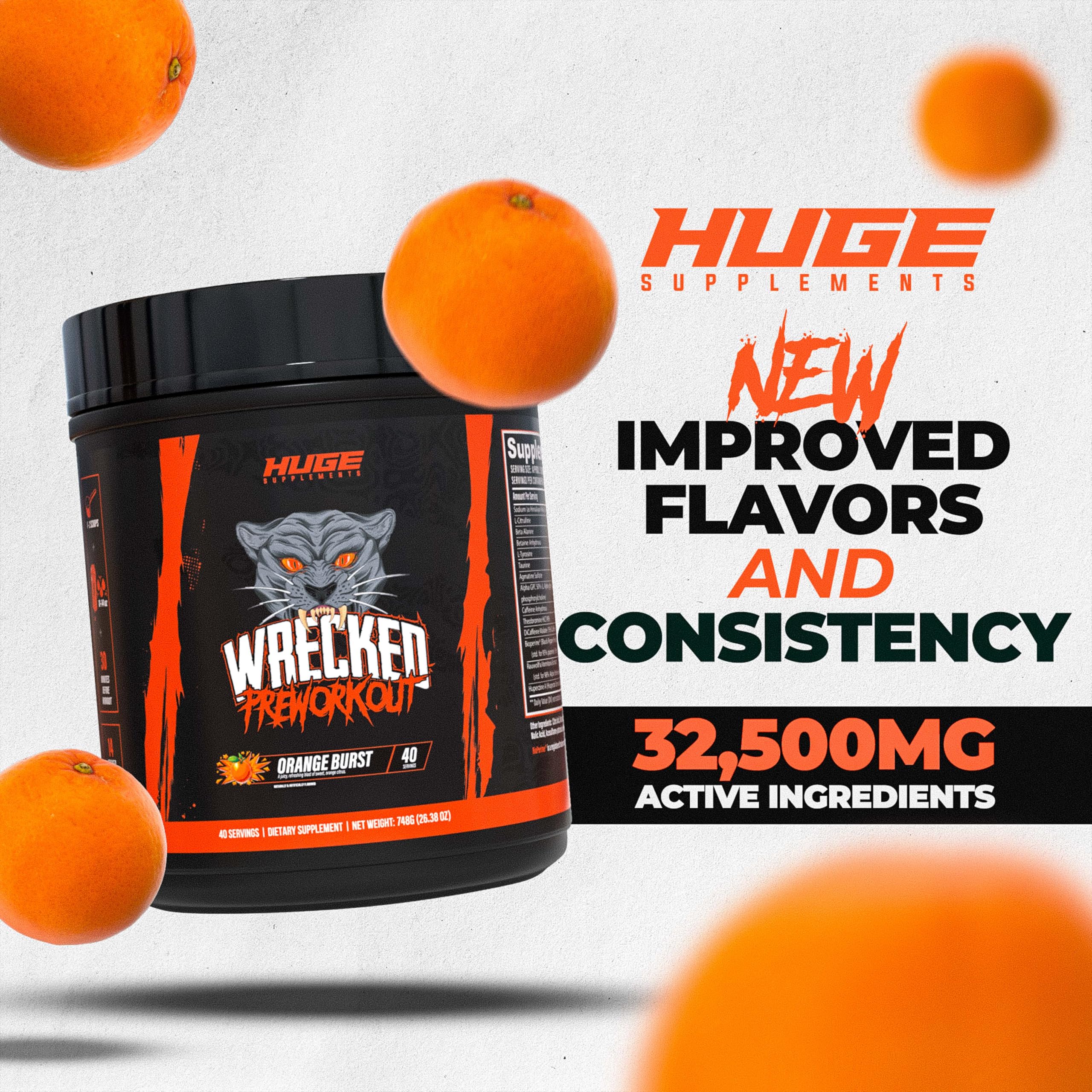 Huge Supplements Wrecked shaker demonstrating smooth taste and mixability