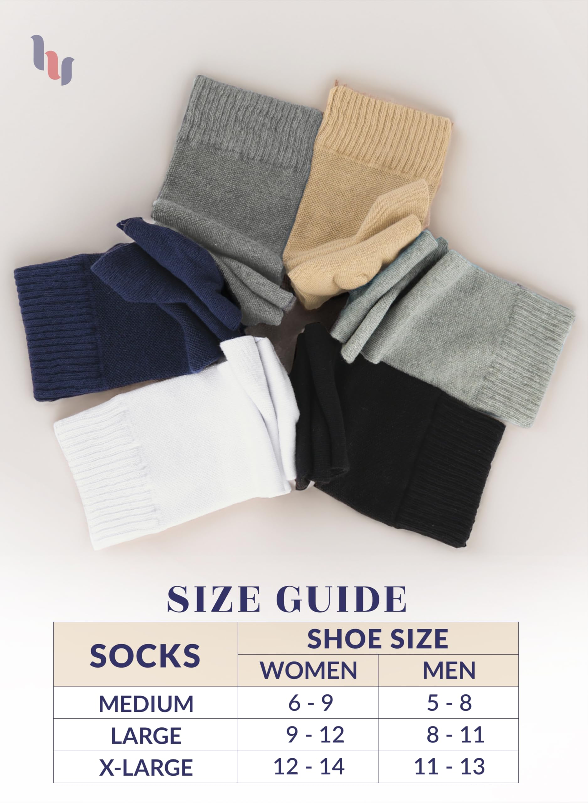 Hugh Ugoli grey crew sock on foot for everyday wear.