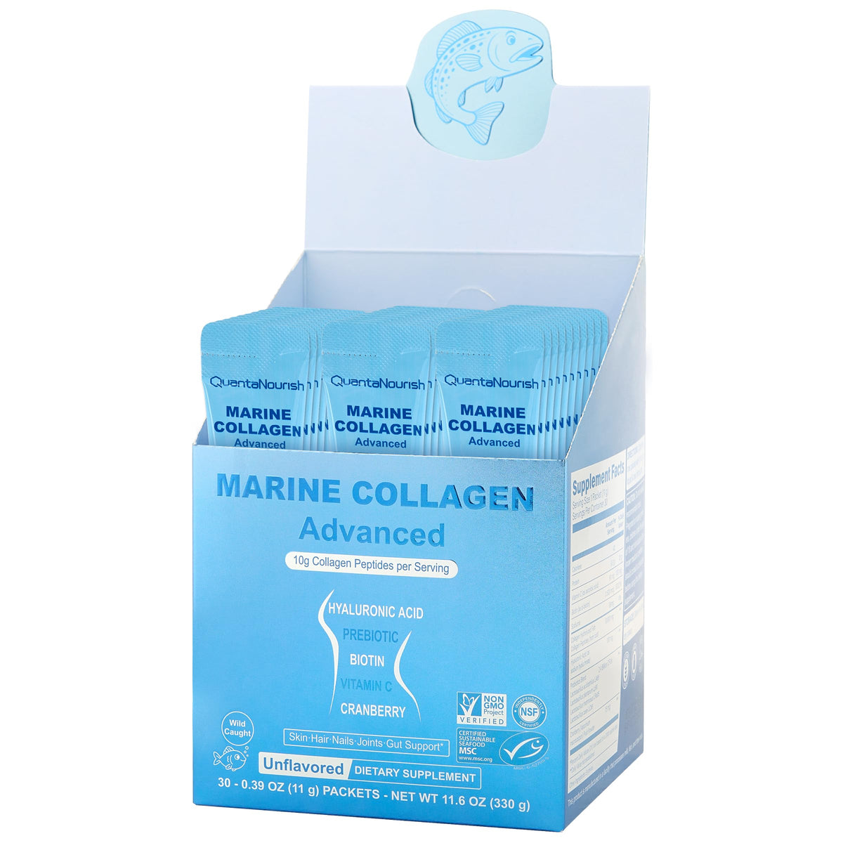 HUGROSE marine collagen sticks pack for on-the-go daily use.