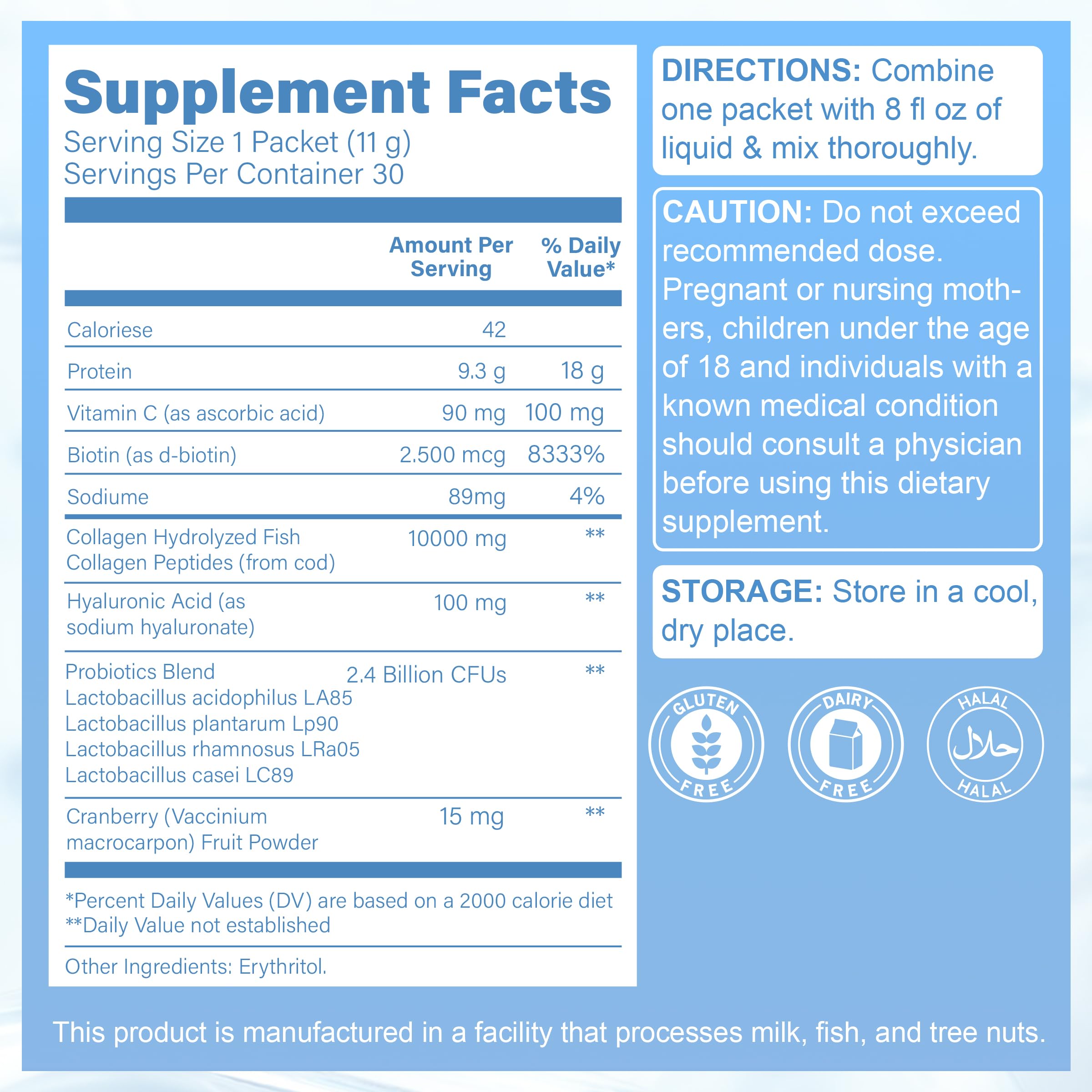 HUGROSE unflavored collagen powder dissolves easily in beverages.