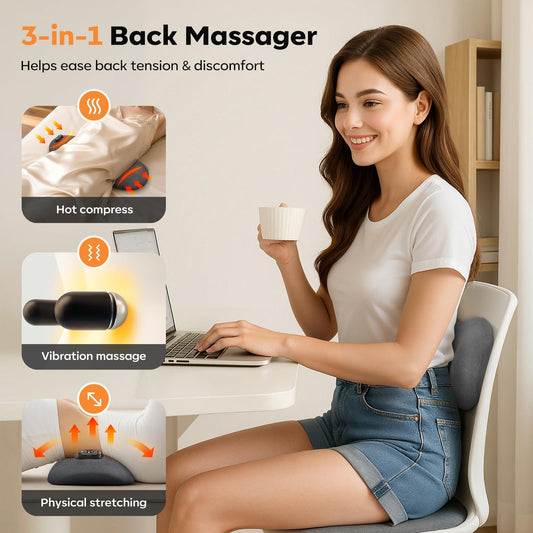 HuixinLine ergonomic 135-degree curve lumbar pillow supports the spine during long work