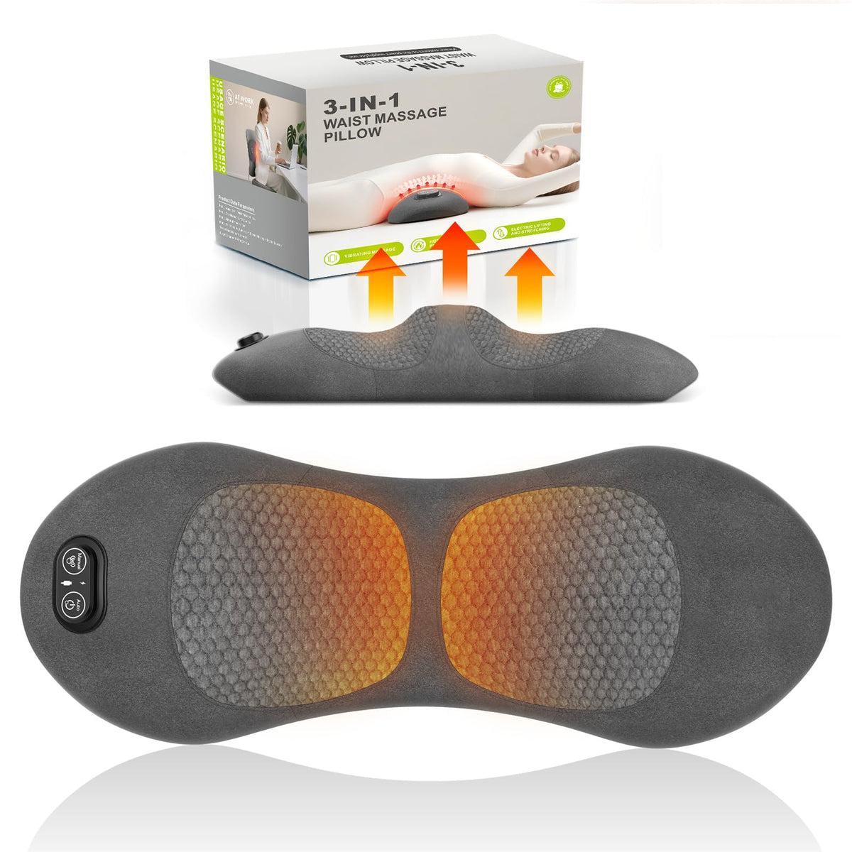 HuixinLine smooth triple fusion back massager in use for targeted relaxation