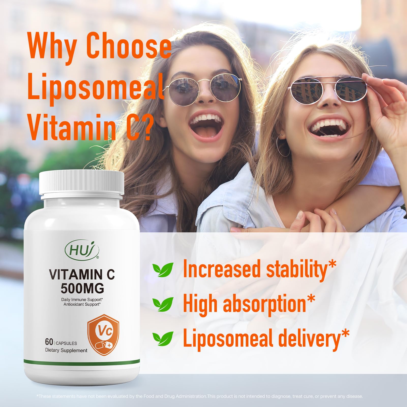 HUJ liposomal bottle close-up showing advanced absorption system.