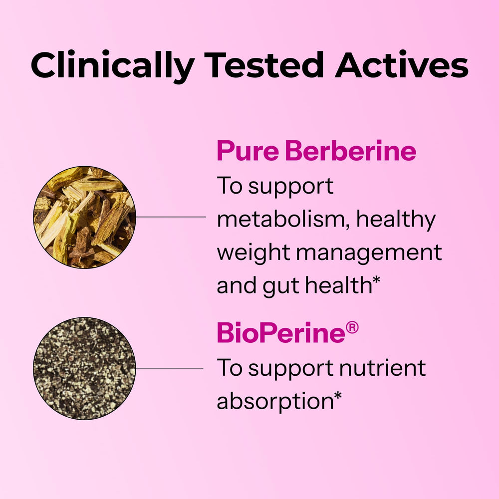 Hum berberine gut balance illustration emphasizing microbial harmony.