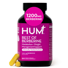 Hum Best of Berberine 1200mg bottle highlighting potent capsules for metabolic and gut wellness.