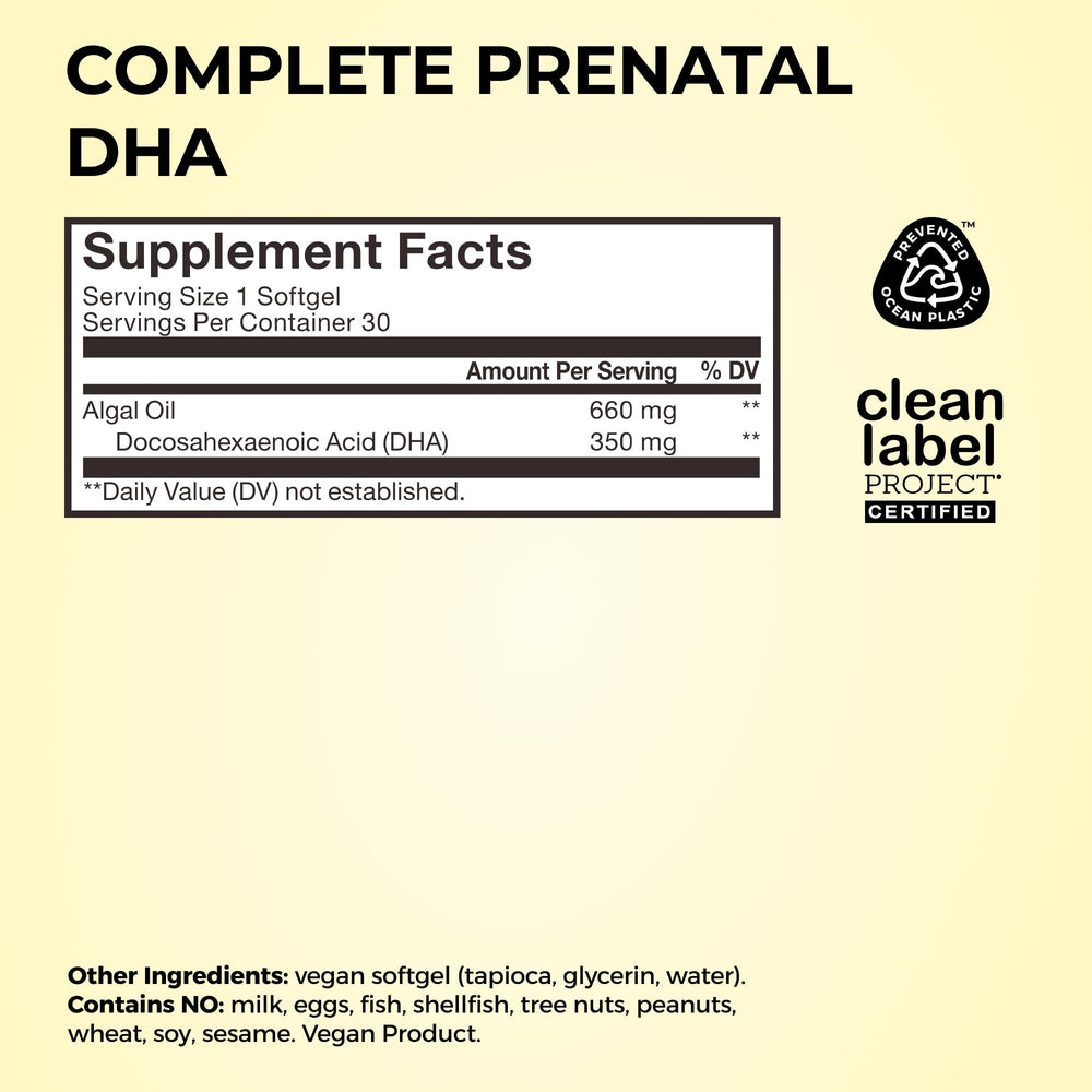HUM Complete Prenatal Clean Label Project certification badge
