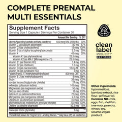 HUM Complete Prenatal iron iodine zinc and B vitamins balance