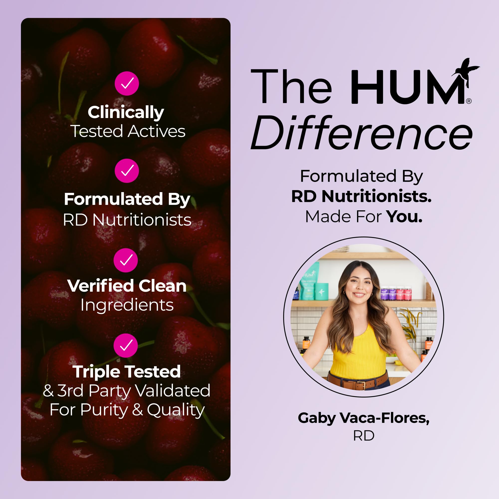 Dissolved HUM Dream Team in glass ready to sip before bed