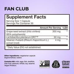 HUM Fan Club daily-use bottle emphasizes convenience with a 30-day supply.