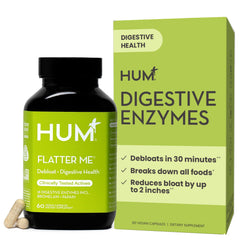 HUM Flatter Me bottle front shows modern design for after meal digestive support