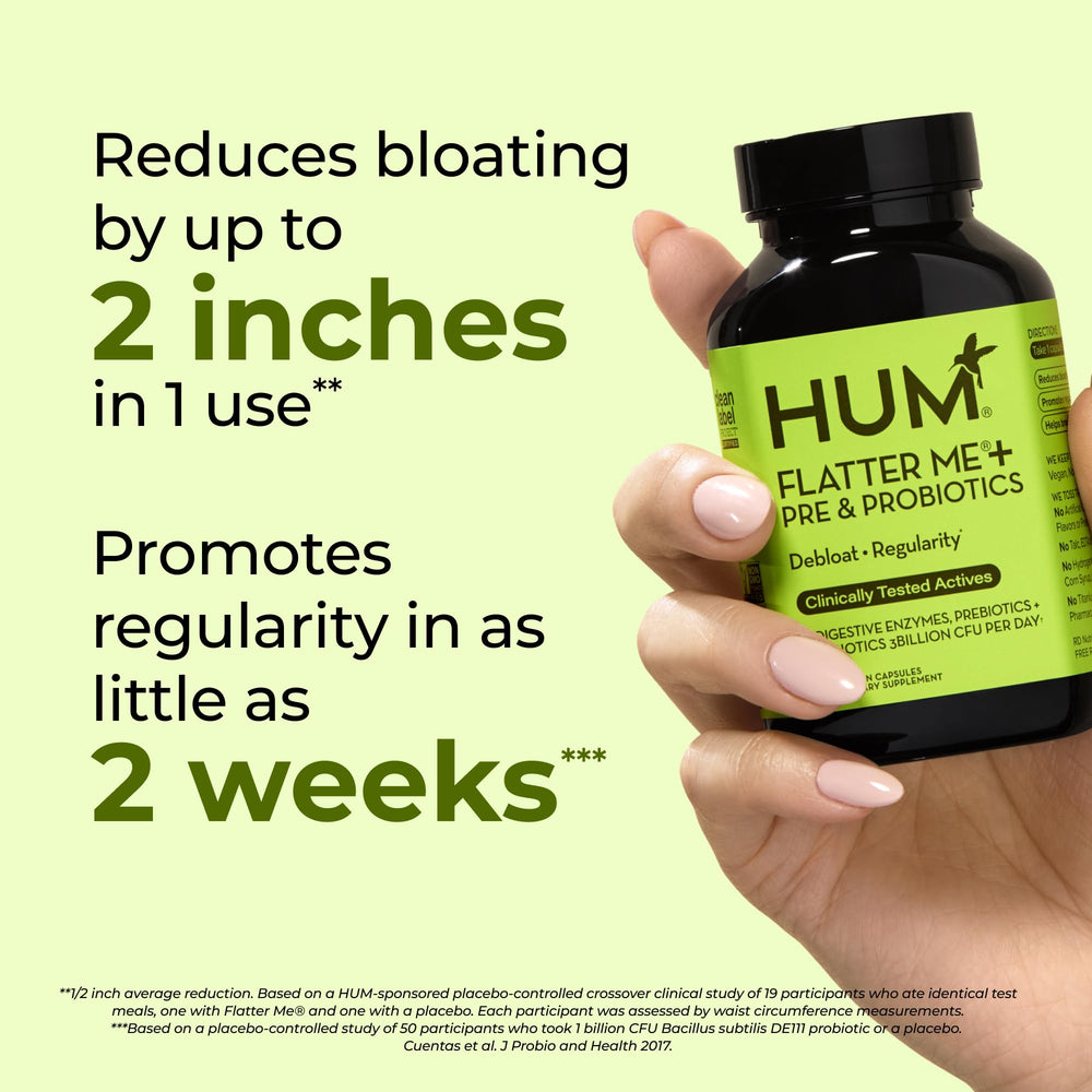 HUM Flatter Me packaging shows Clean Label Project certification for safety.