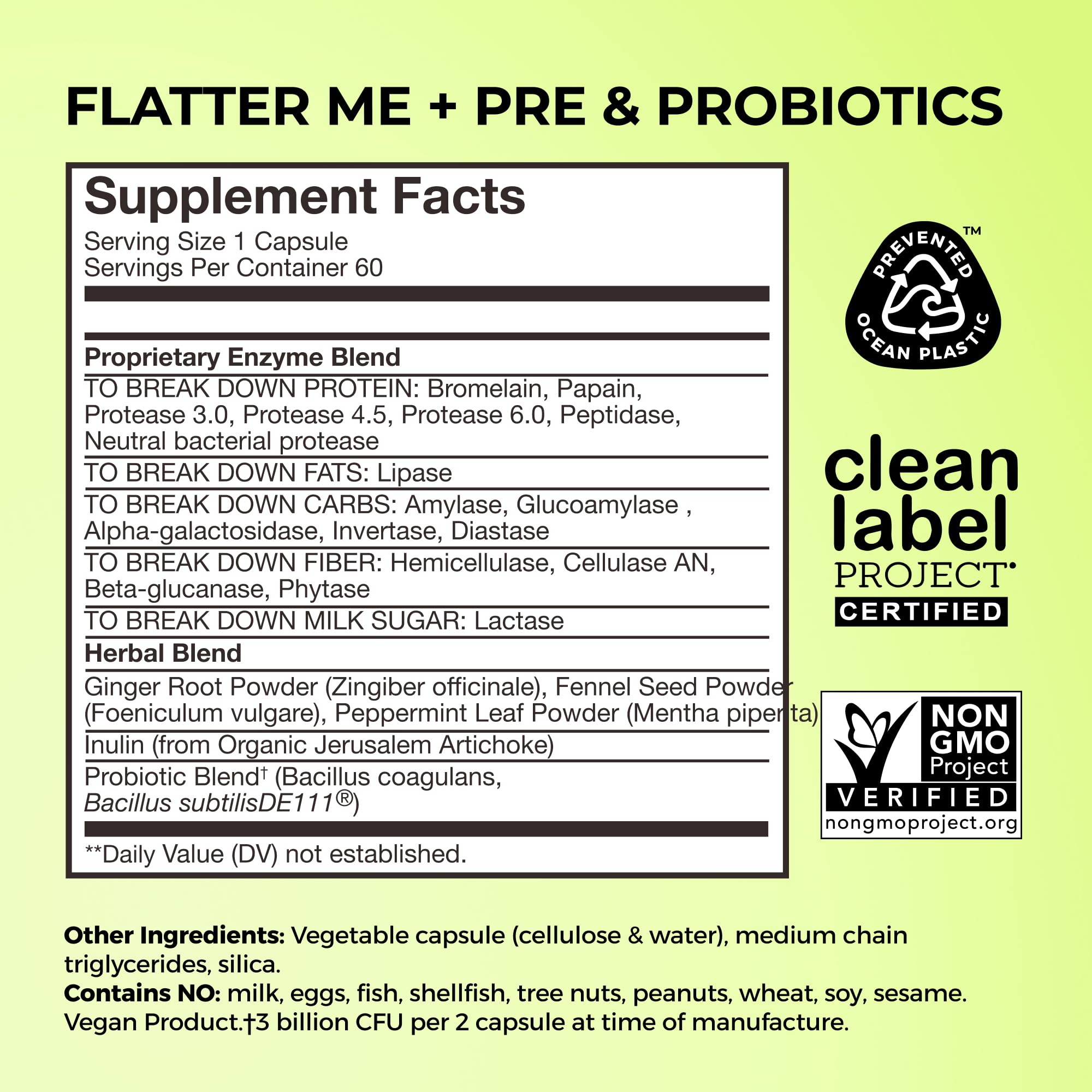 HUM Flatter Me triple herb blend supports comfortable digestion after meals.