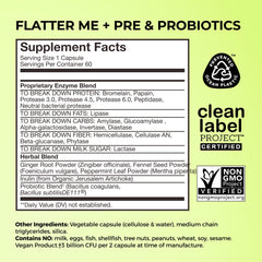 HUM Flatter Me triple herb blend supports comfortable digestion after meals.