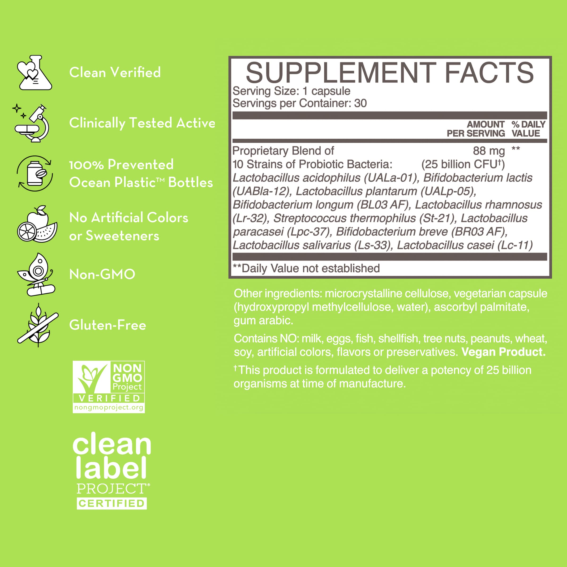 HUM Gut Instinct vegan ingredients ensure clean, plant-based probiotic blend