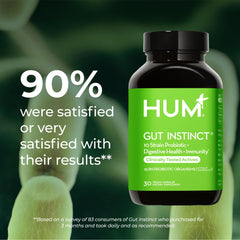 HUM Gut Instinct women’s digestive support capsules for women.