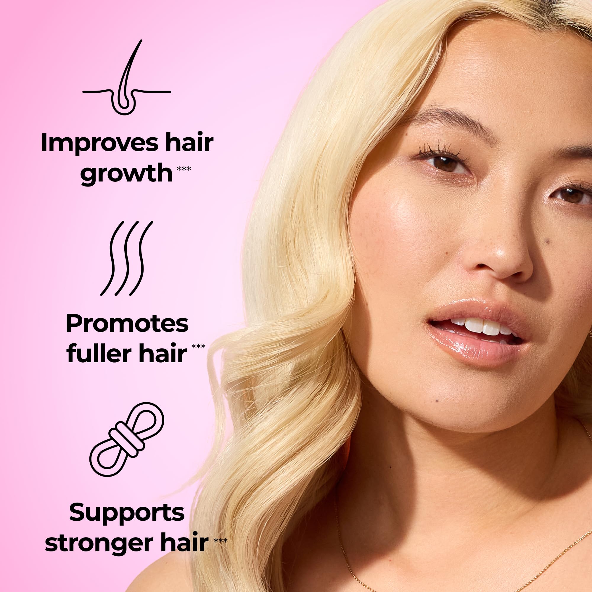 Hum Hair Strong gummies close-up showing strawberry texture.