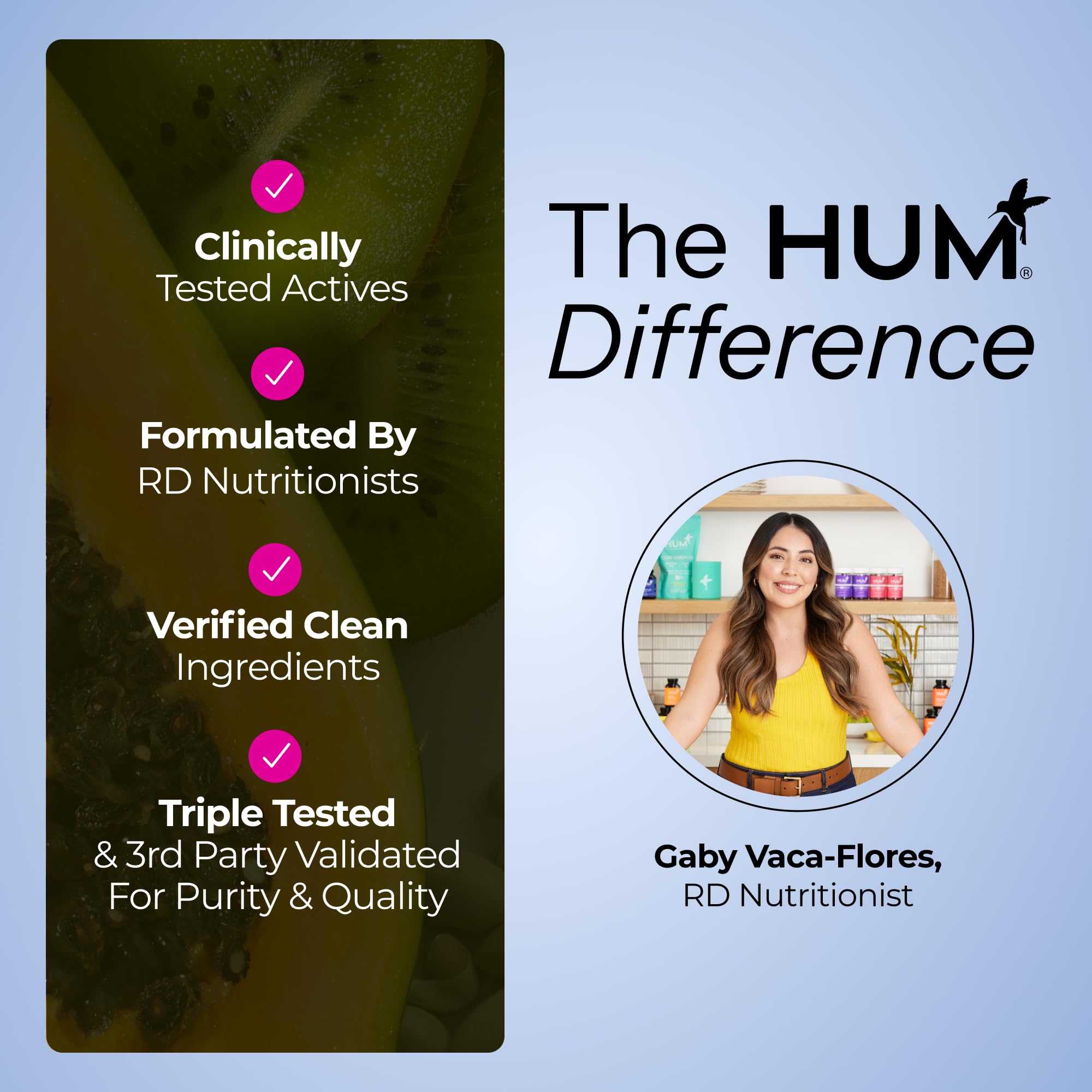 Hum Mighty Night vegan capsules close-up highlighting plant-based formula.