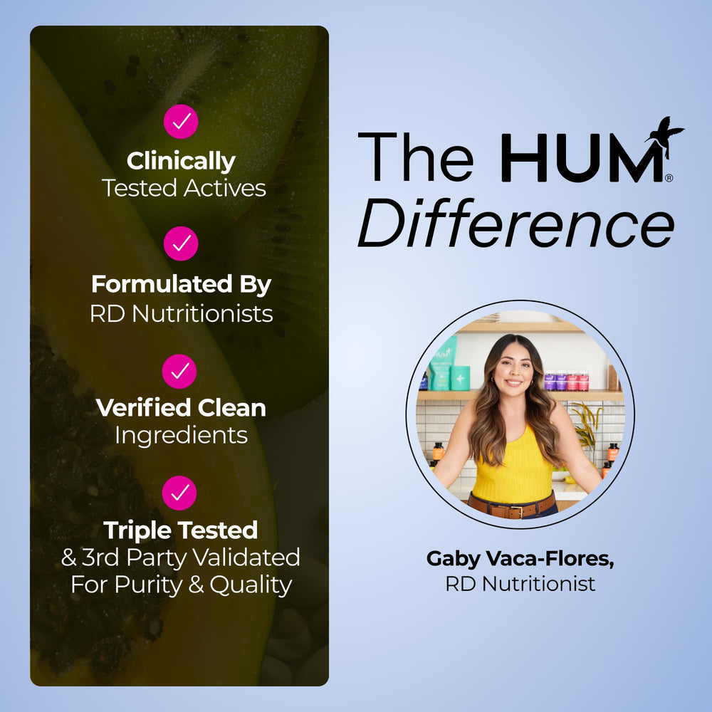 Hum Mighty Night vegan capsules close-up highlighting plant-based formula.