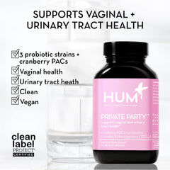 Close-up of HUM label highlighting Clean Label Project certification