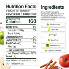 HÜMA CHIA ENERGY GEL Apple Pie pack front for convenient on-the-move fueling.